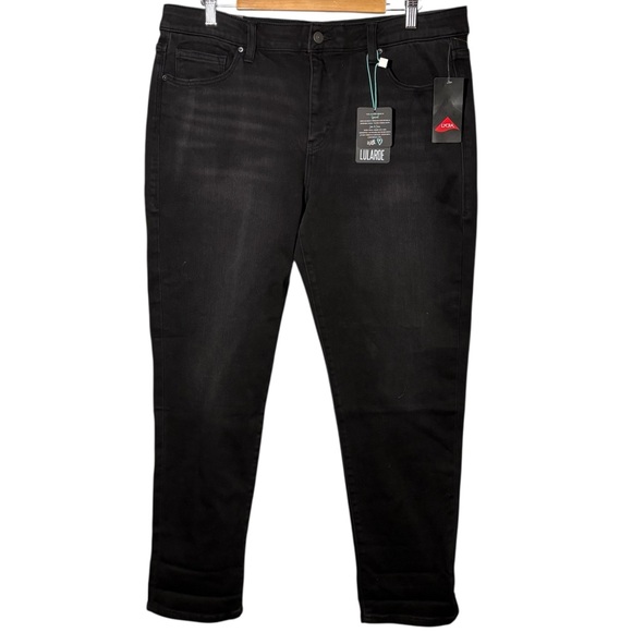 LULAROE | NEW Women's ‘The Boyfriend’ Black Denim Jeans size 34 Stretch Comfy - Picture 2 of 13